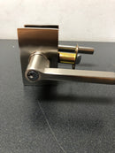 Emtek 5123HLOUS15RH Helios Right Handed Single Cylinder Keyed Entry Door Lever Set with Modern Rectangular Rose - Satin Nickel
