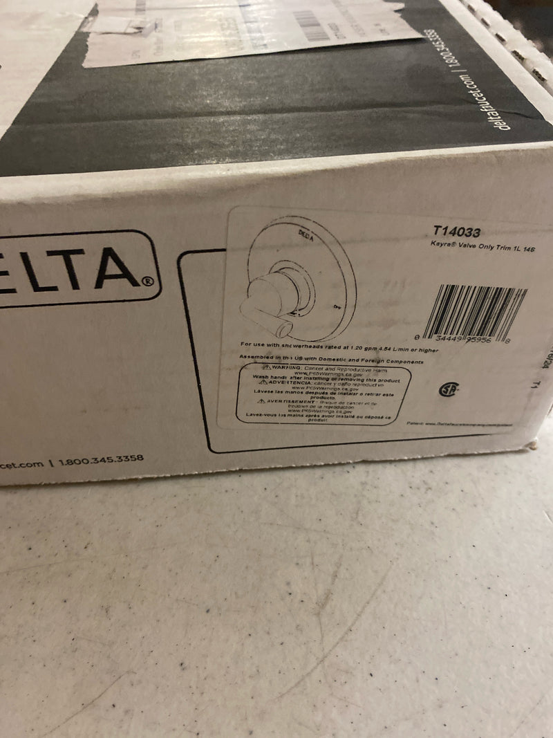 Delta T14033 Kayra Monitor 14 Series Single Function Pressure Balanced Trim Only - Less Rough-In Valve - Chrome