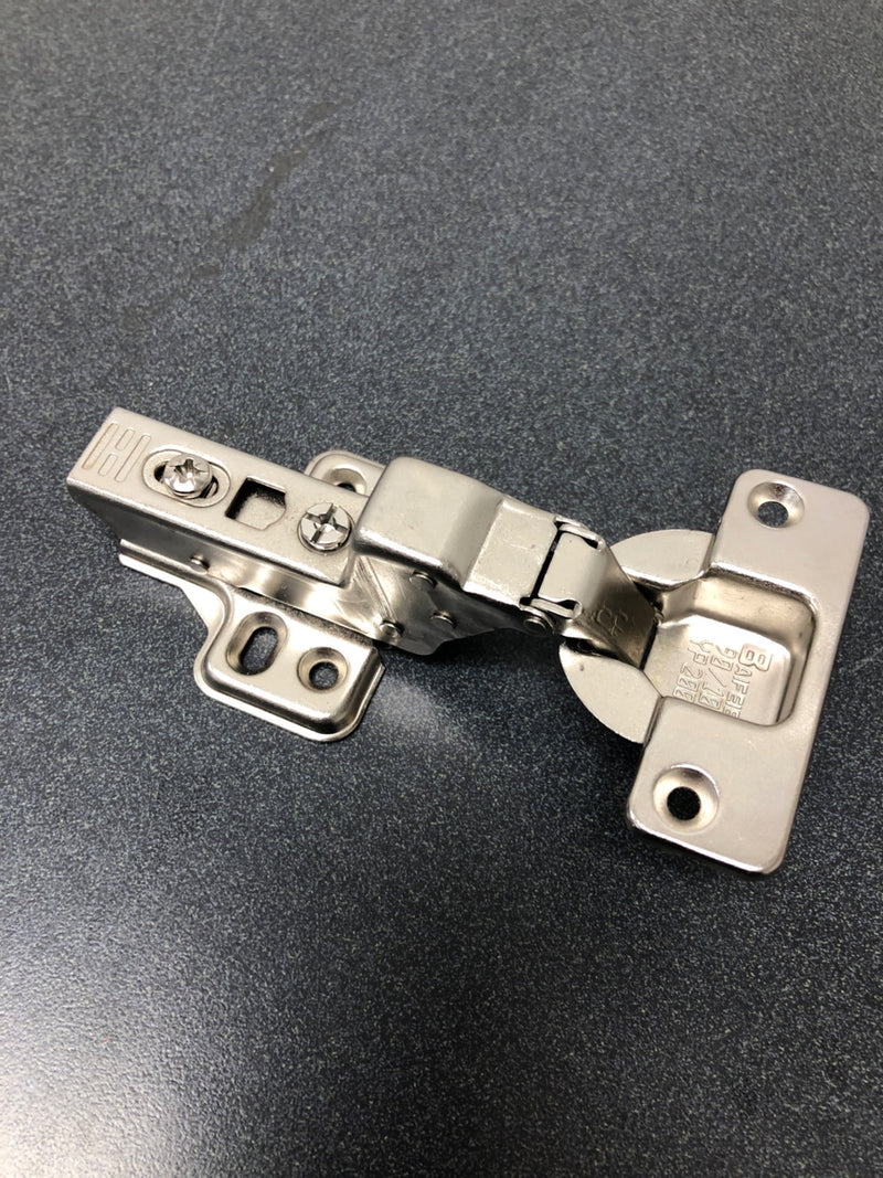 Hardware Resources 1750.0535.25 Heavy Duty Full Overlay Adjustable Concealed European Cabinet Door Hinge with 110 Degree Opening Angle and Self-Close Function - Single Hinge - Polished Nickel