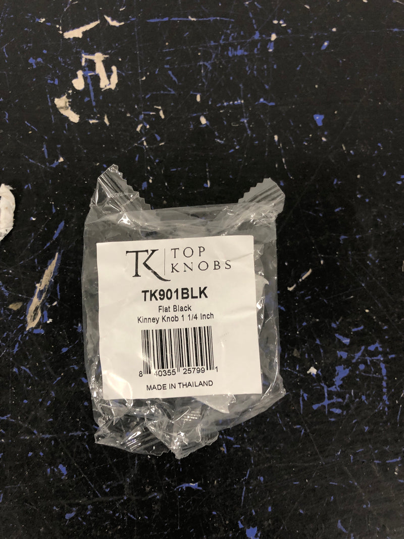 Top Knobs TK901BLK Kinney 1-1/4 Inch Mushroom Cabinet Knob from the Lynwood Collection - Flat Black
