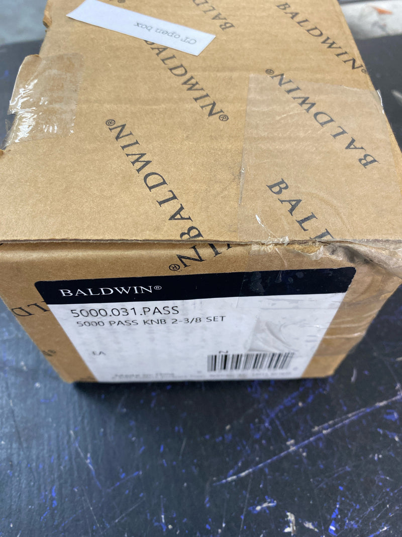 Baldwin 5000031PASS 5000.Pass 5000 Passage Door Knob Set with 5048 Rose from The Estate Collection