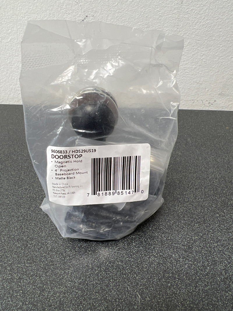 Miseno MDS29MB Magnetic Baseboard Door Holder - Matte Black