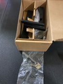 Emtek 12A1US19 Helios Lever (LH)Brass Modern Door Configuration 2 Keyed Entry Multi Point Narrow Trim Lever Set with American Cylinder Above Handle - Flat Black