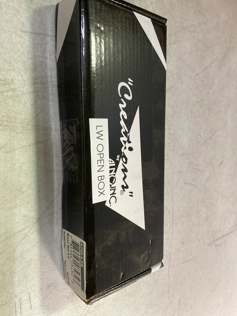 Alno A702-6-PB Traditional 6" Center to Center Single Knuckle Solid Brass Cabinet Handle / Drawer Pull - Polished Brass