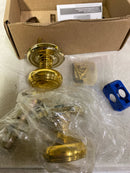 Emtek 8200NWUS3 Norwich Privacy Door Knob Set with Regular Rose from the Brass Classic Collection - Polished Brass