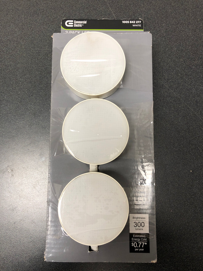Commercial electric 21393KIT-WH Plug-in 3-Light LED RGBW Puck Light with Color Changing