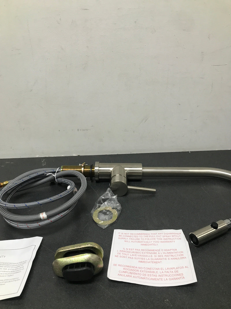 Signature Hardware 453882 Ravenel 1.8 GPM Single-Hole Pull-Down Kitchen Faucet - Stainless Steel