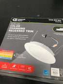 Commercial electric 91847 6 in. Selectable CCT Integrated LED Retrofit Ultra-Slim White Recessed Light Trim