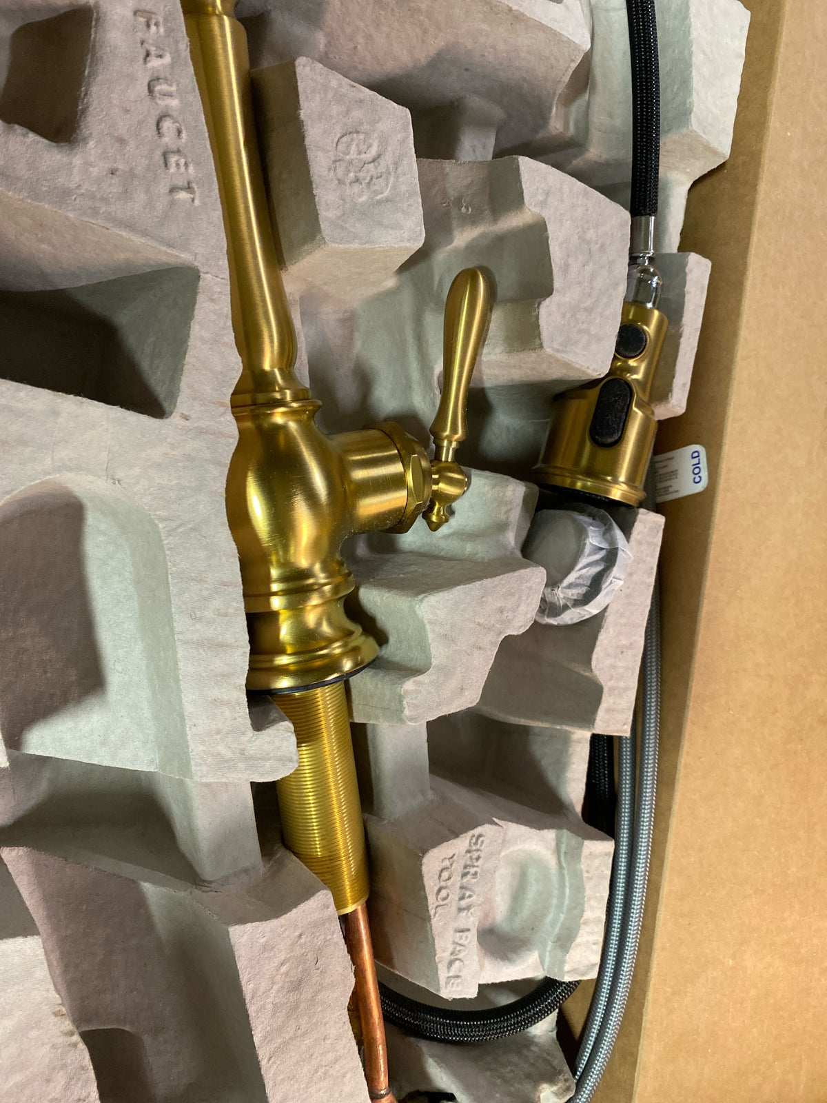 Kohler K-99259-2MB Artifacts 1.5 GPM Single Hole Pull Down Kitchen Faucet - Vibrant Brushed Moderne Brass