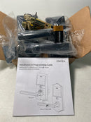 Emtek E4020US19 EMTouch Electronic Keypad Leverset from the Brass Modern Collection - Flat Black