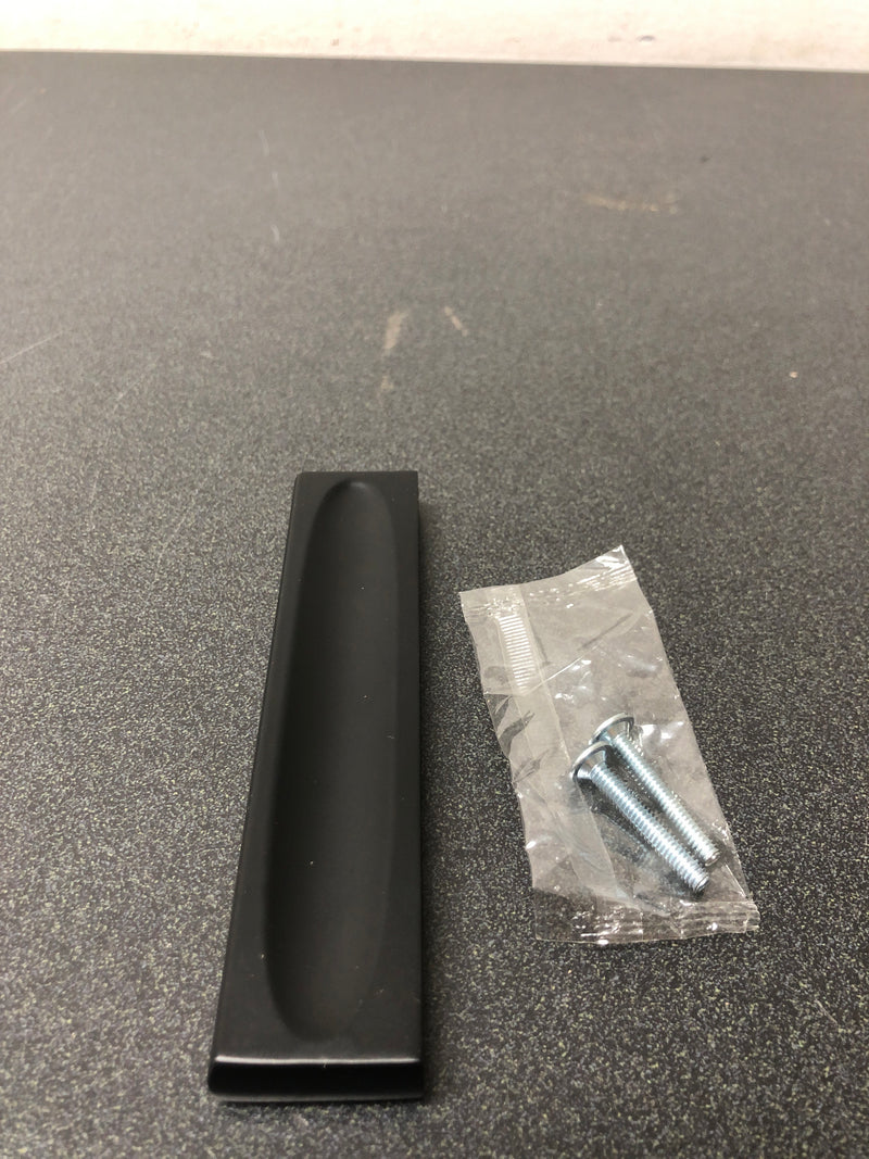 Belwith Keeler B076042-MB Ingot 3-3/4 Inch (96 mm) Center to Center Solid Rectangle Cabinet Handle / Drawer Pull with Finger Indents - Matte Black