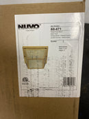 Nuvo Lighting 60/471 2 Light 9-1/4" Wide Outdoor Flush Mount Square Ceiling Fixture with Patterned Glass Shade - Polished Brass