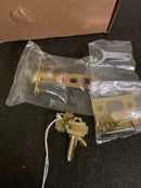 Emtek 512HLOUS4 RH Sq. Rosette Helios Single Cylinder Keyed Entry Door Lever Set - Satin Brass