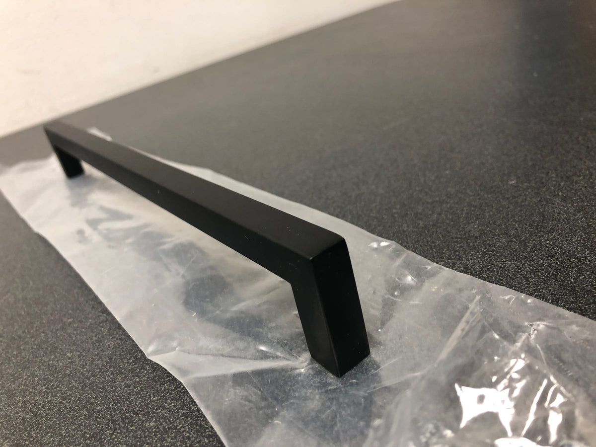 Emtek 86710US19 Warwick 12 Inch Center to Center Handle Cabinet Pull from the Modern Rectangular Collection - Flat Black