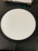 Kichler Ara 11.25" Modern Minimal Round LED Flush Mount in Black, for Damp Indoor Locations, Main Light Source, Integrated LED, Edge-Lit Technology, 1600 Lumens, Dimmable to 10%, 53011BK30