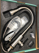 FORIOUS Kitchen Faucets, Brushed Nickel Kitchen Faucet with Pull Down Sprayer, High Arc Single Handle Stainless Steel Sink Faucets 1 or 3 Hole, Kitchen Sink Faucets for Farmhouse Camper Laundry Rv Bar