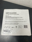 AFX EGRF12LAJD3WH Edge Round 12" Wide LED Flush Mount Drum Ceiling Fixture - White