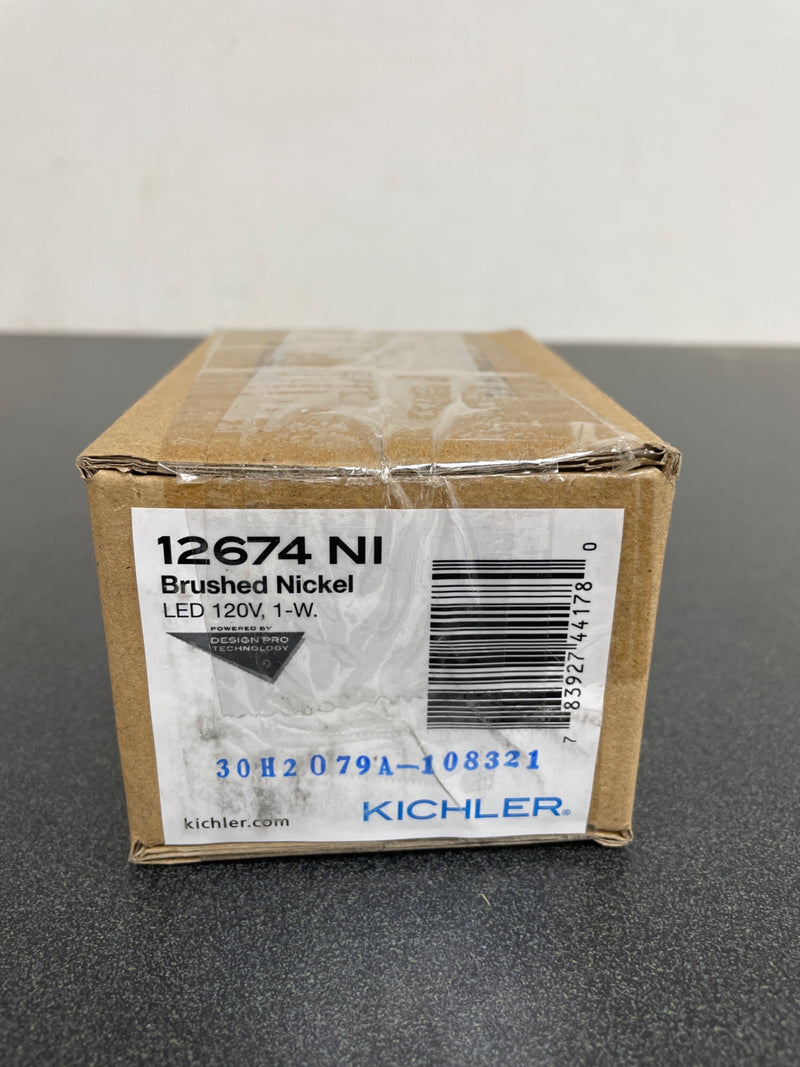 Kichler 12674NI Step and Hall 5.52 Watt LED Indoor Step Light - Brushed Nickel