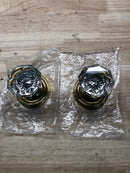 Emtek 8050OTUS7 Old Town Non-Turning Two-Sided Dummy Door Knob Set with Regular Rose from the Brass Crystal Collection - French Antique
