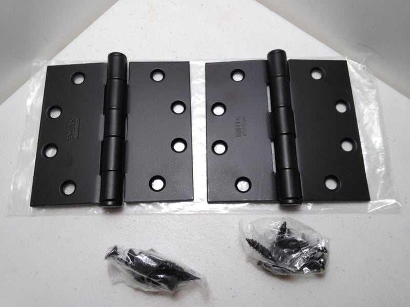 Emtek 9201519 Plain Bearing Heavy Hinge 2pc 4-1/2" x 4-1/2" US19 Color: Black