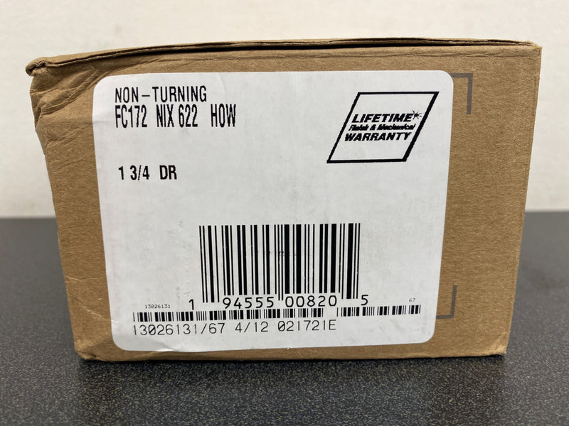 Schlage FC172NIX622HOW Custom Nixon Non-Turning Two-Sided Dummy Door Knob Set with Howe Trim - Matte Black