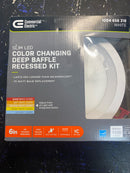 Commercial electric 91463 True Baffle High Lumen 6 in. Selectable CCT New Construction and Remodel Integrated LED Recessed Lighting Kit