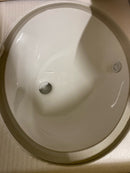 Anzzi LS-AZ110 Rhodes 17-1/8" Oval Vitreous China Undermount Bathroom Sink with Overflow - Glossy White