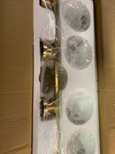 Kaisite 8206WL-04GD-US 32 in. 4 Light Brushed Gold Modern Vanity Light with Milk White Glass Shade Farmhouse Bathroom Light Fixture Wall Sconce