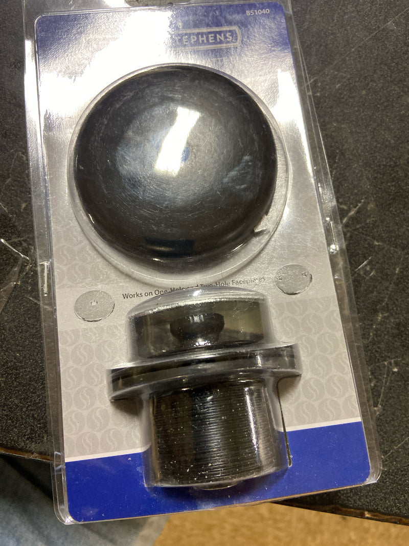 Jones Stephens B51040 One-Hole Friction Lift Tub Drain Trim Kit, Includes Two-Hole Conversion Bar - Matte Black