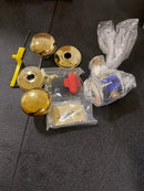 Emtek C810PUS3 Watford Rosette Providence Classic Brass Passage Door Knobset with the Concealed Screws - Polished Brass