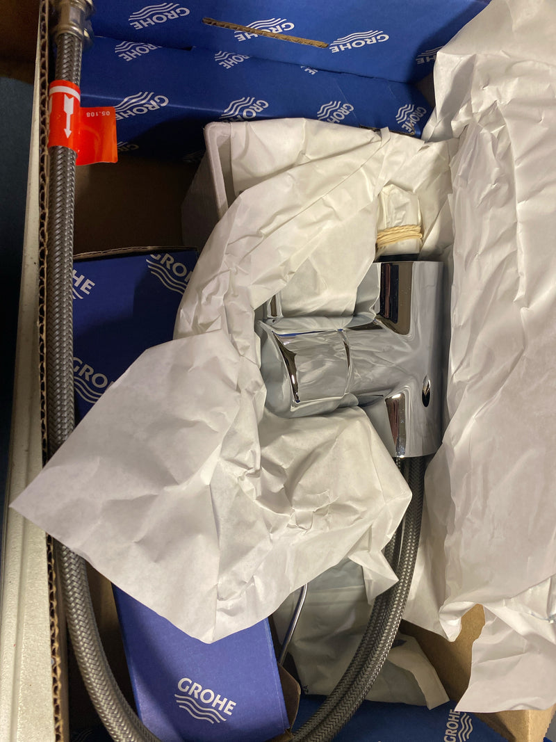 Grohe 23737002 Concetto 1.2 GPM Single Hole Bathroom Faucet with Pop-Up Drain Assembly - Starlight Chrome