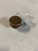 Signature Hardware 954065-114 Lazzara 1-1/4 Inch Brown Leather Mushroom Cabinet Knob - Champagne Bronze