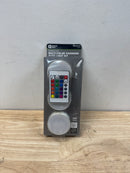Commercial electric 21393KIT-WH Plug-in 3-Light LED RGBW Puck Light with Color Changing