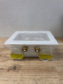 Sharkbite 25031 1/2 in. Push-to-Connect x 3/4 in. MHT Brass Washing Machine Outlet Box with Water Hammer Arrestors