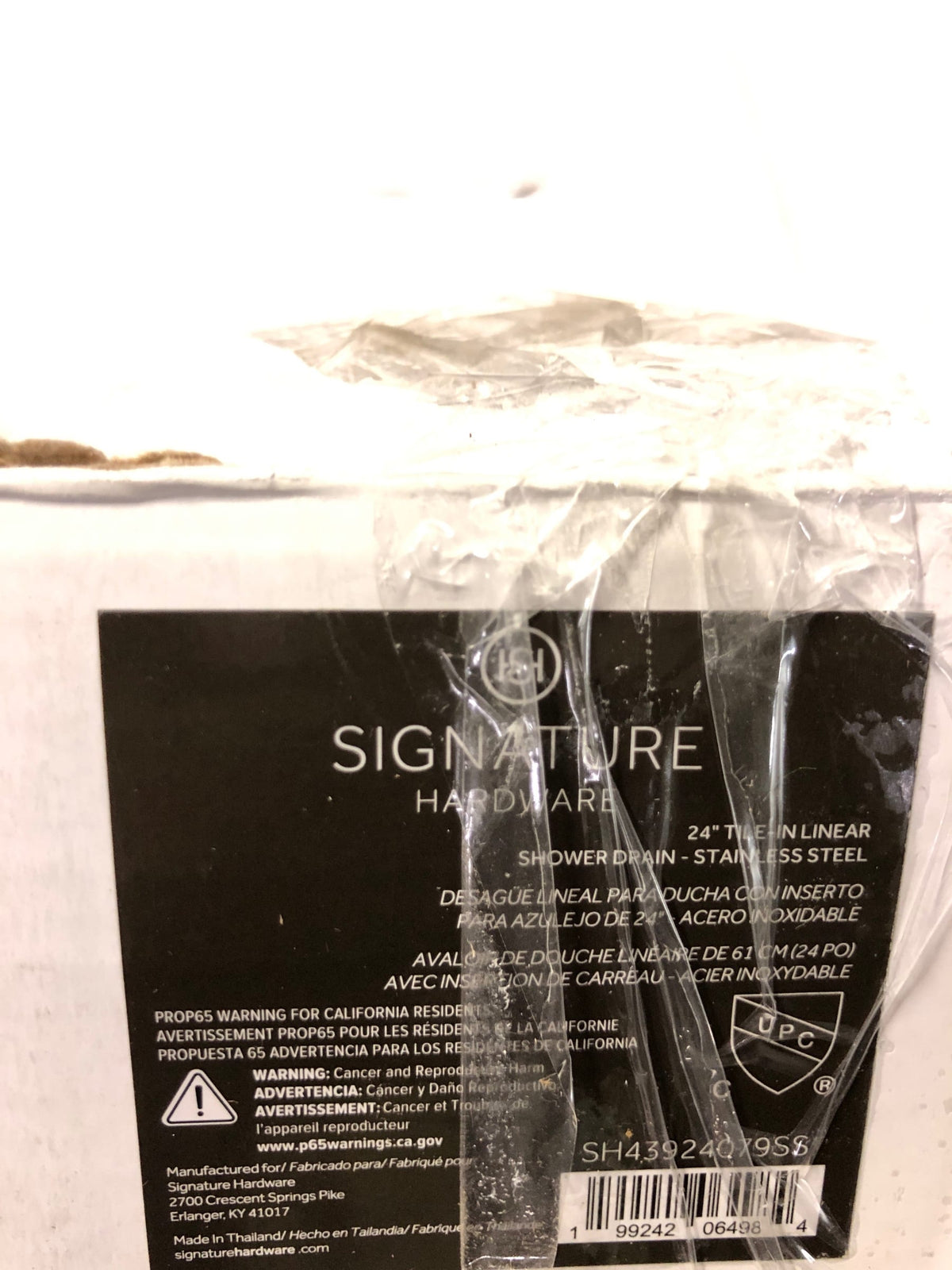 Signature Hardware SH43924079SS 24" Tile-In Linear Shower Drain - Stainless Steel