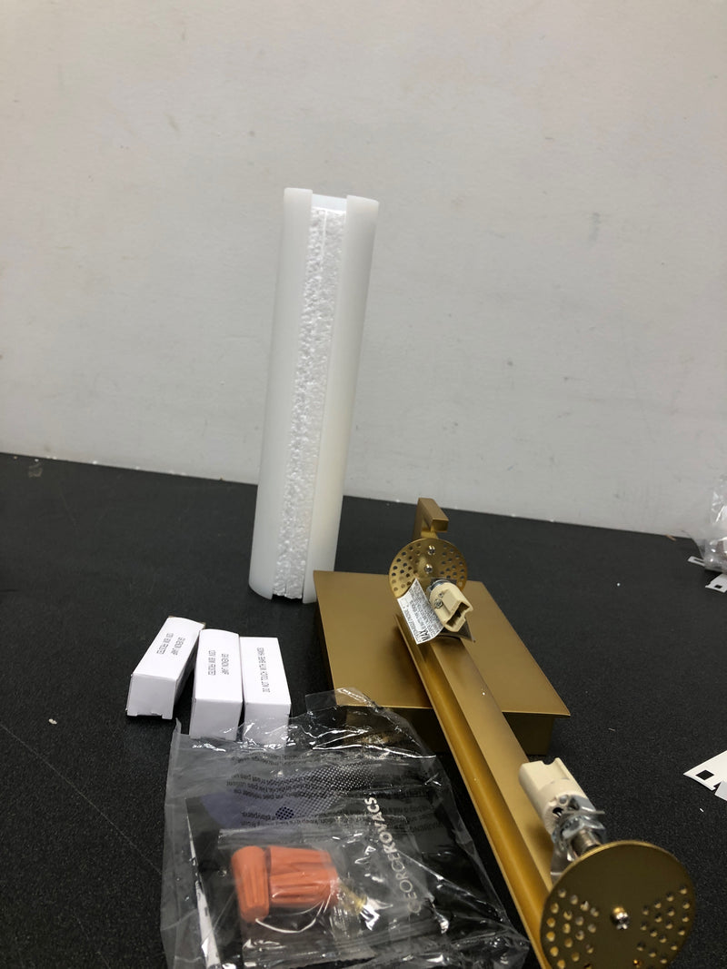 Kovacs P5040-248 Tube 2 Light 4-3/4" Wide Bathroom Sconce with Etched Opal Shade and Bulbs Included - Honey Gold