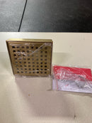 Oatey DS32040CB Designline 4" Pattern Grate Shower Drain in Matte Black - Champagne Bronze