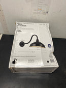 Hampton bay KHC1691AM-01/GB Easton 11 in. 1-Light Glossy Black Barn Outdoor Wall Light Lantern Sconce with Steel Shade