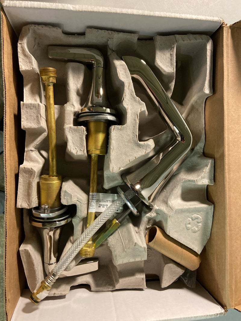 Kohler K-22020-4-CP Tempered 1.2 GPM Widespread Bathroom Faucet with UltraGlide and Pop-Up Drain Assembly - Polished Chrome