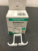 Hansgrohe 27929700 WallStoris Slim Single Robe Hook with EasyClick Technology - Pack of 2 - Matte White