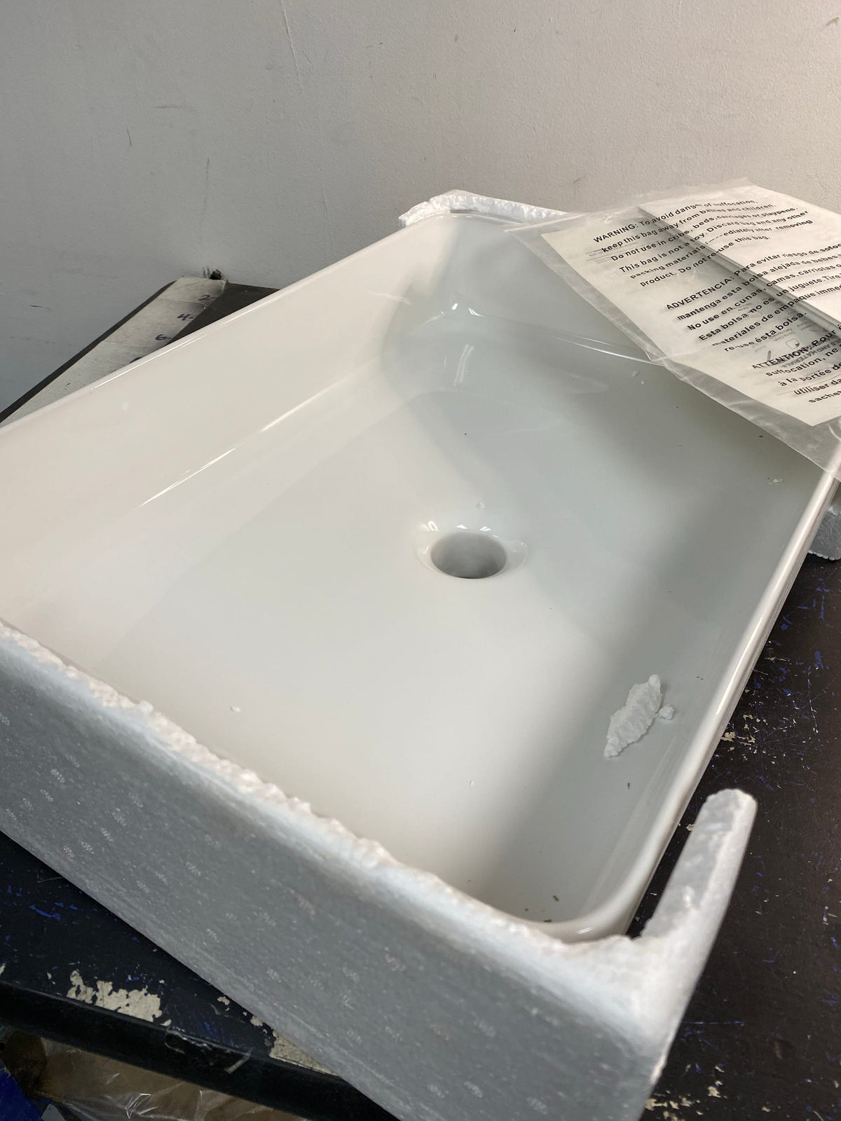 Signature Hardware 447956 Hibiscus 20" Fireclay Vessel Bathroom Sink - No Faucet Holes - White