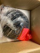 Millennium Lighting LEDRWHS14-SB-RS1-SB LED RLM Outdoor 14" Warehouse Pendant with 12" Stem Ceiling Mount - Satin Black