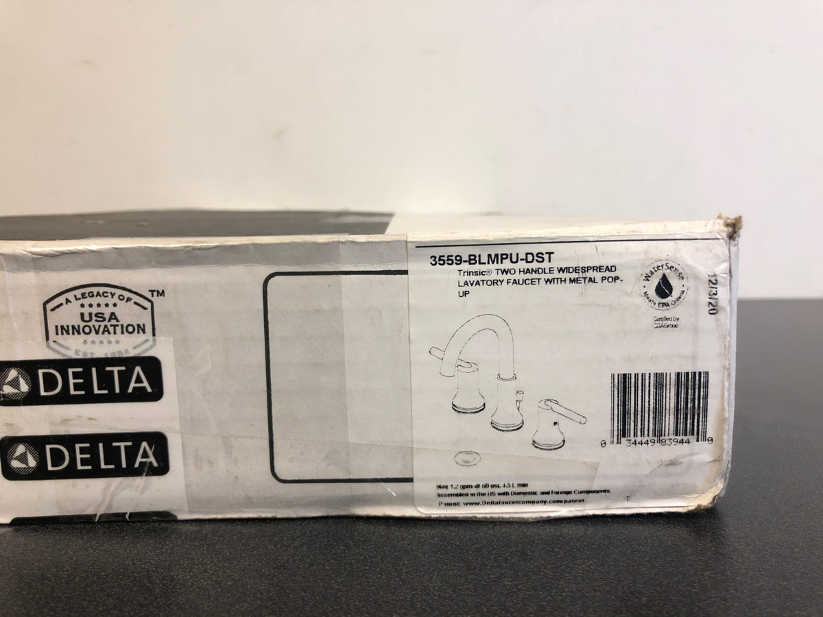 Delta Trinsic Widespread Bathroom Faucet with Metal Drain Assembly - Includes