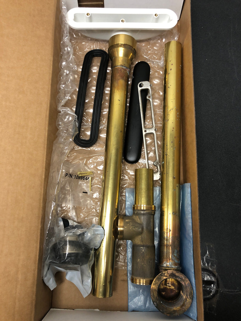 Kohler K-7271-BL Clearflo 1-1/2" Toe-Tap Tub Drain Kit - with Brass Slotted Overflow - Matte Black