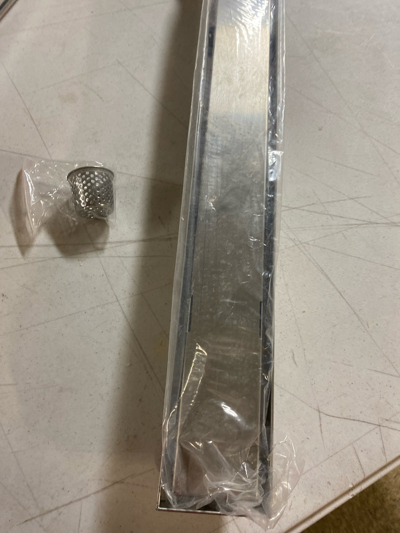 Oatey DLS1280R2 Designline 28 in. Stainless Steel Linear Shower Drain with Tile-In Pattern Drain Cover