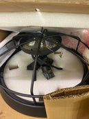 Southbourne 15.5 in. 3-Light Matte Black Rustic Farmhouse Semi-Flush Mount