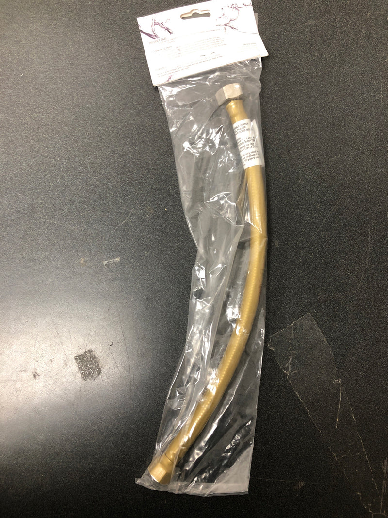 Jaclo 130-SS-BLND Flex Black (BLAK) Decorative Cover Stainless Steel Flexible Braided 3/8" O.D. x 1/2" IPS - 12" Faucet Supply Line with Metal Nut - Blonde