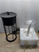 Kichler Camillo 18 Inch 1 Light Hanging Pendant with Clear Seeded Glass in Black