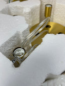 Siljoy SHLP-JJ002-62 24 in. 10-Light Modern Gold Crystal Chandelier for Kitchen Island Dinning Room Pendant Light Fixtures