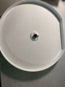 Rev-A-Shelf 7012-20-11-52 Classic 2 Tier 20" D Shaped Flat Side Lazy Susan with 26-31" Adjustable Height Pole for Corner Wall Cabinets - White